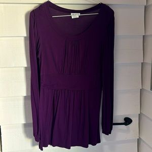 Purple empire waist cotton top
